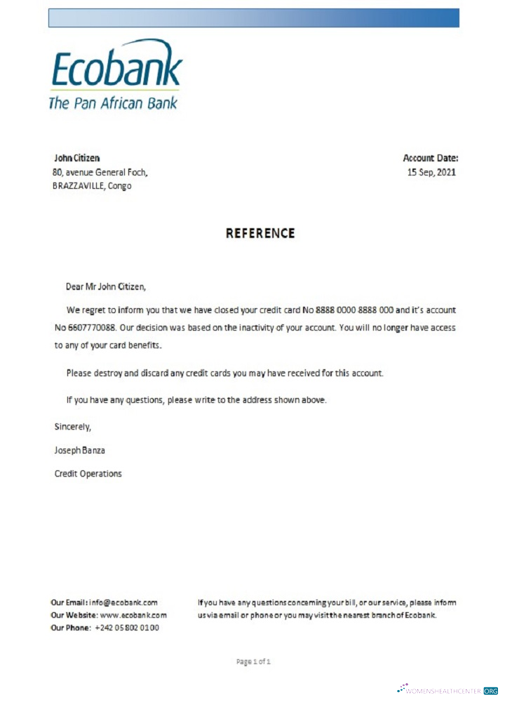 Download Congo Ecobank closure reference Photoshop template